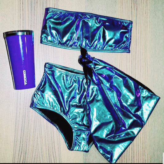 Holographic Green Bikini