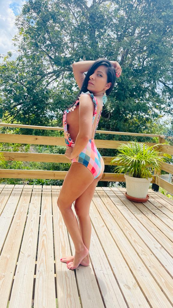 Colorful diamonds one piece
