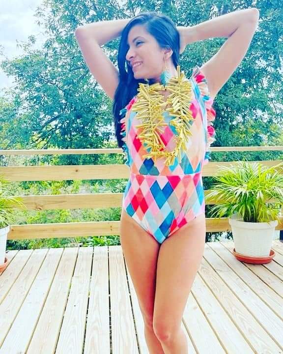 Colorful diamonds one piece