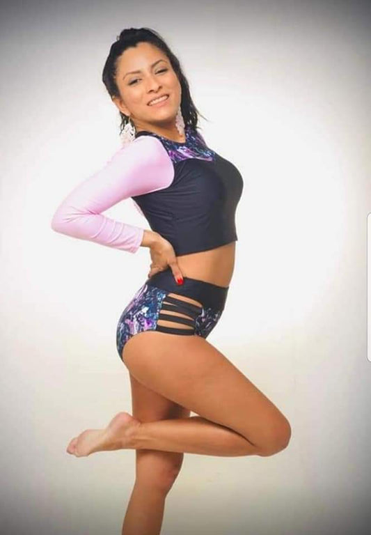 Black and pink two piece